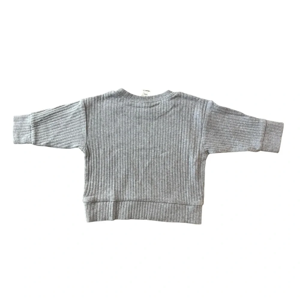 Kate Quinn Organic Cotton Crew Neck Lounge Set Gray 3-6M‎